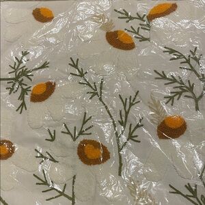 Elegant Floral Embroidered Pillow Cover